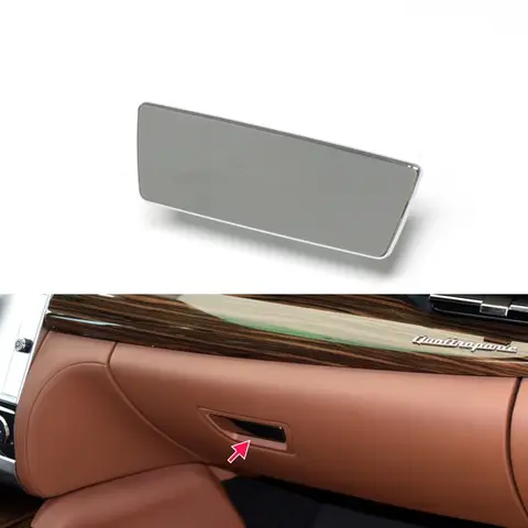 Silver Glove Compartment Switch Lid Open Lock Puller Toolbox Pull Cover For Maserati Quattroporte 673005415 Glove Box Handle