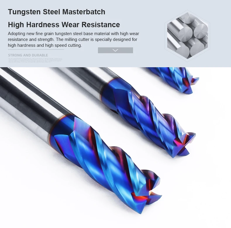 Fräsen Cutter Legierung Beschichtung Wolfram Stahl Werkzeug Cnc Bearbeitungs Hrc70 Schaftfräser FLASH-SHAZAM Top Fräsen Cutter Kit Fräsen Maschine Werkzeuge – Detail 4