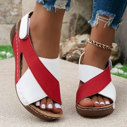 Woman Sandals Shoes Summer Outdoor Women's Shoes Retro Women Shoe Wedge Walking Shoes Elegant Footwear Female Sandal Women