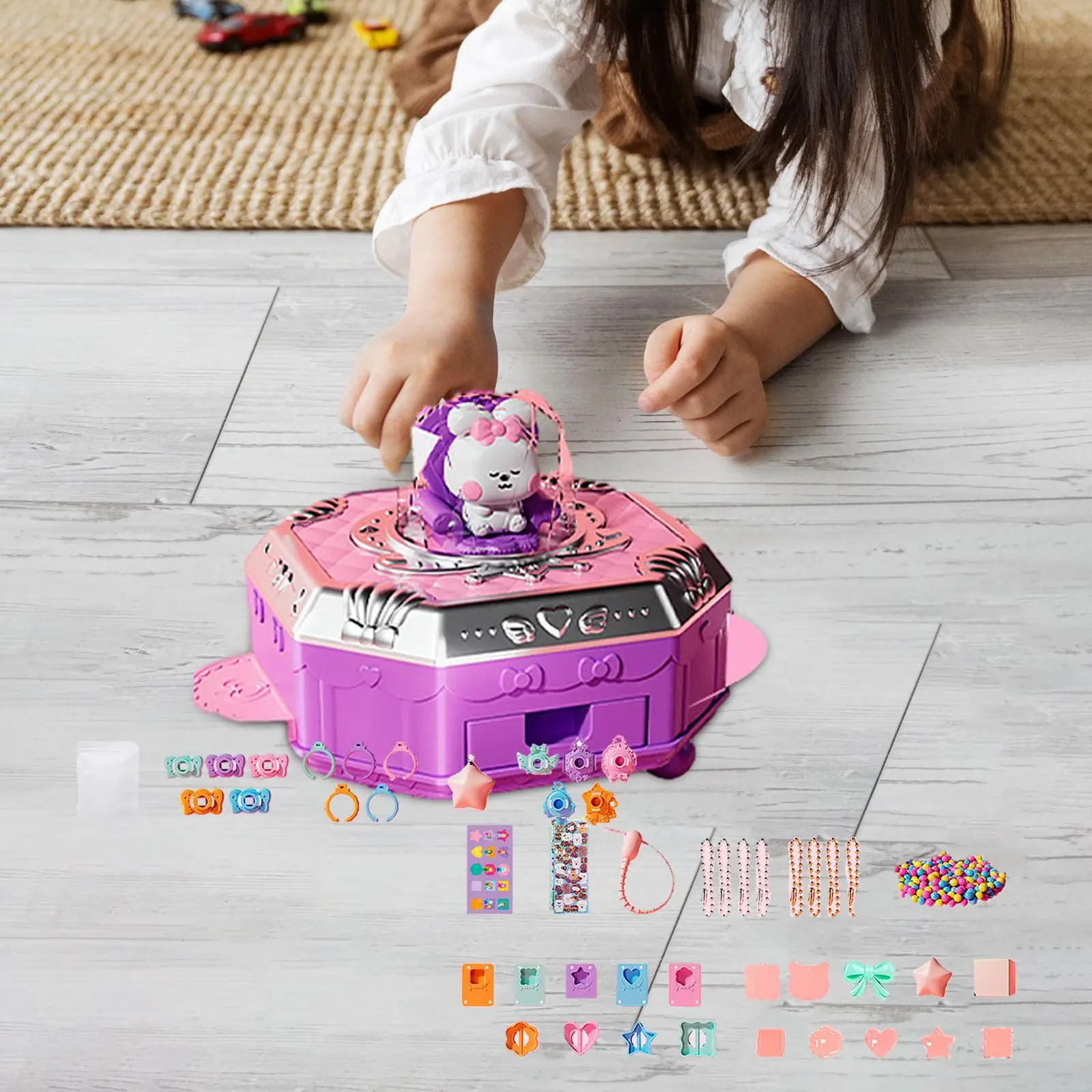 Kit de manualidades de juguetes para niñas, conjunto de joyería creativa hecha a mano para niños, regalo de Navidad