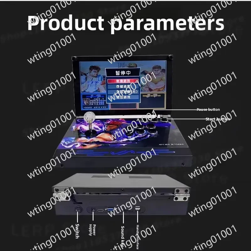 for Joystick Game Console Folding Handheld HD Zero Delay Nostalgic Arcade Fighting Home
