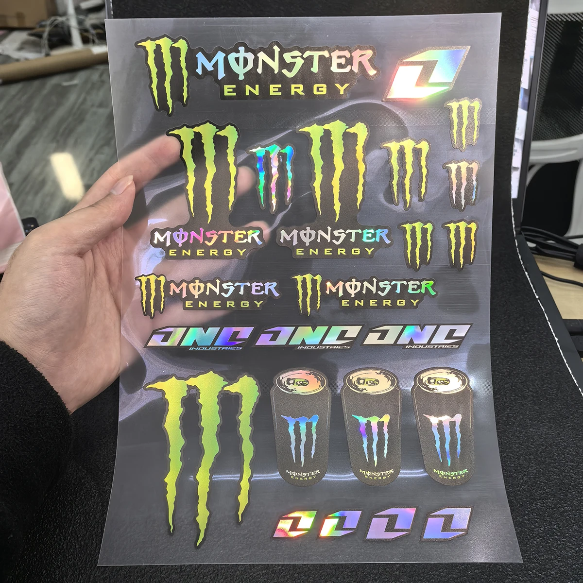 

Reflective Monster Energy Sticker Logo Motorcycle Tank Helmet Decal Kit for Kawasaki Z900 Z800 Z750 ZX-6R ZX-9R ZX-10R