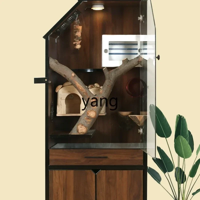 LH cat cage villa black walnut luxury oversized castle house ice nest cooling