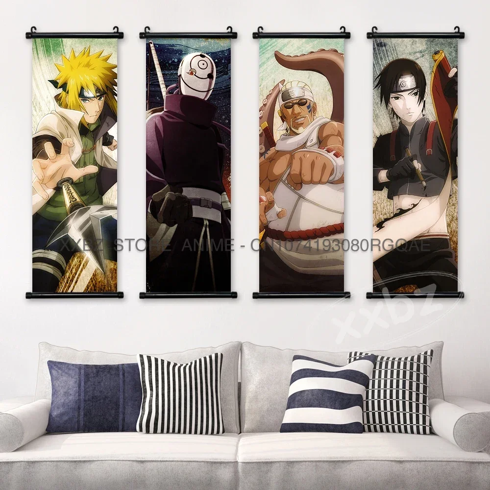 Naruto Scrolls Pictures Anime Home Decor Canvas Kakashi Hang Painting Wall Art Prints Classic Hot Blooded Poster For Living Room