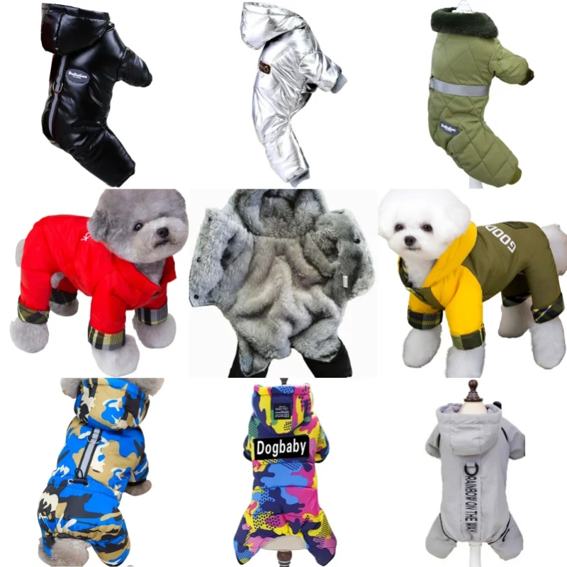 Russia Winter Pet Dog Clothes Coat Warm Outerwear Thicken Dog Clothing Jacket Pets Cat Products Clothes For Dogs Puppy Jumpsuit
