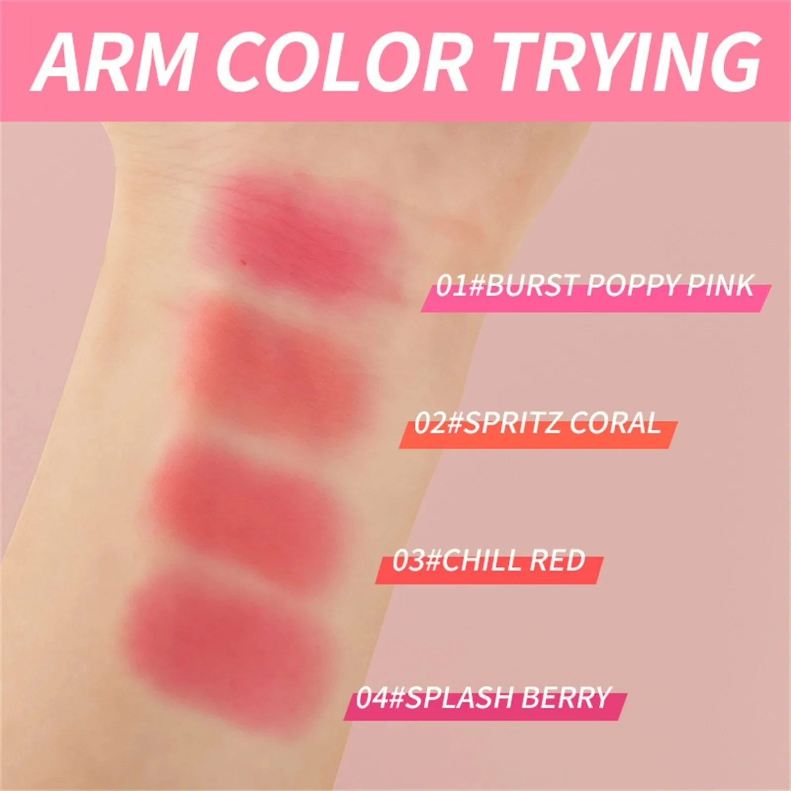 Jelly 4-color Lip Gloss durevole natura 3-in-1 Milk Blush Stick multifunzionale Matte Blush coreano trasparente trucco labbra e guance