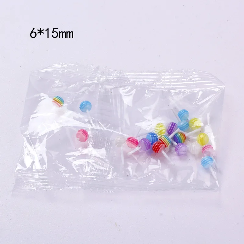 20 stücke Simulation Lollipop Miniatur Dekor Kuchen Tropfen DIY Telefon Fall Dekor Acryl Lebensmittel Dekor Süßigkeiten Miniatur Dekoration – Detail 12