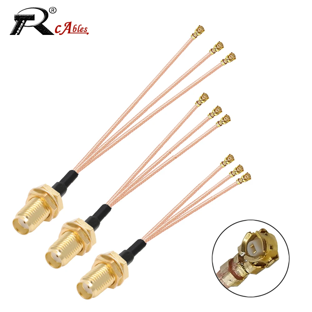 

1PC SMA to 3 u.FL IPX IPEX1 Female Jack 1 to 3 Triple Splitter Cable RG178 Pigtail WIFI Antenna Extension Cable Jumper