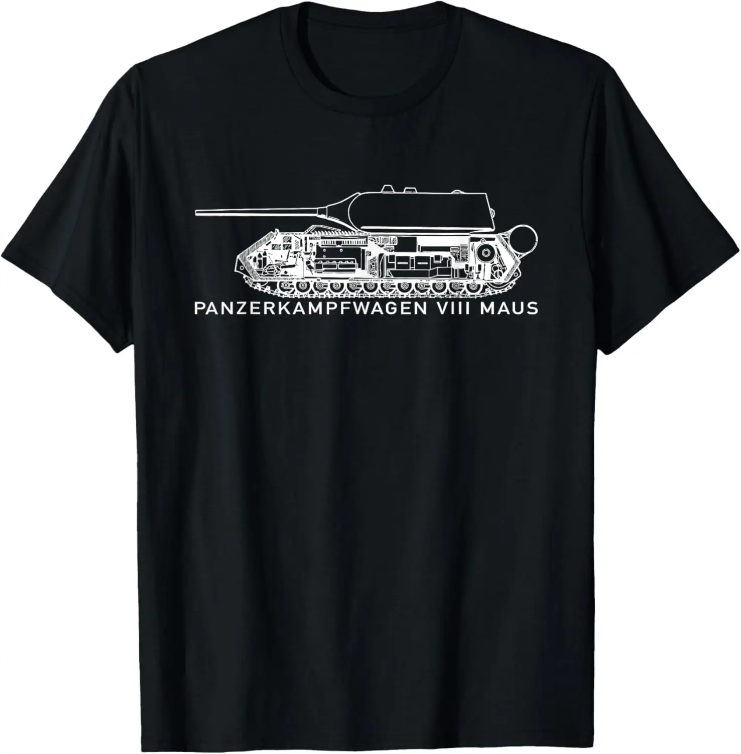 Panzer VIII Maus Tank T-Shirt 100% Cotton O-Neck Short Sleeve Summer Casual Mens T-shirt Streetwear