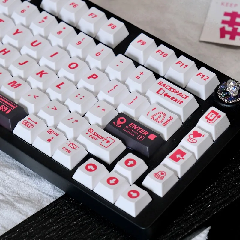 Original Theme Keycap 136keys PBT Custom Pink Girl Magnet Switch Keyboard Cap Cherry Profile Game KeyCap for Mechanical Keyboard