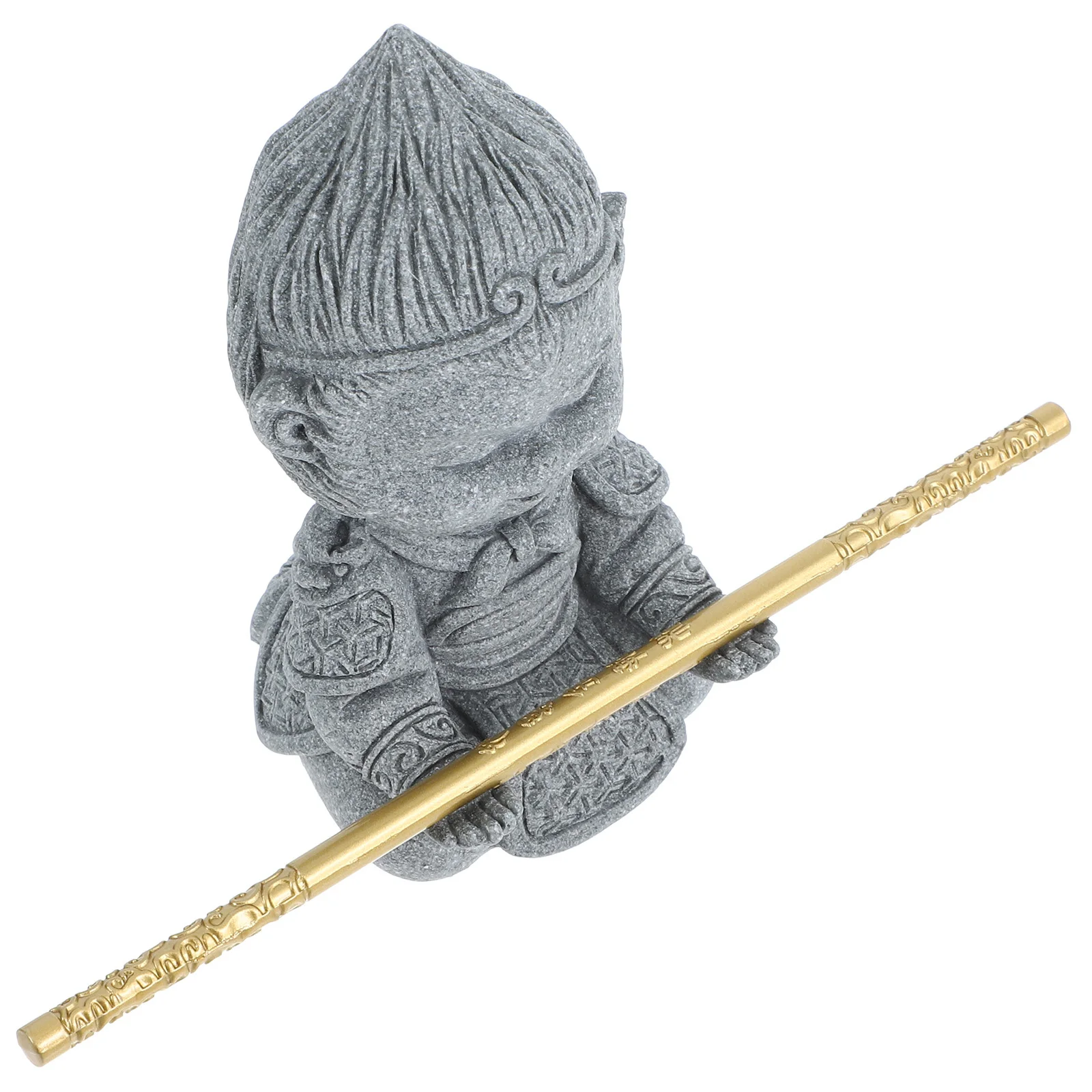 

Monkey King Statue Vintage Style Artistic Home Ornament Garden Sculpture Indoor Tabletop Monkey Decor Living Room Decoration