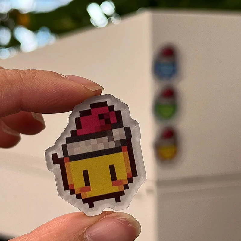 Spiel Stardew Valley Junimos Cosplay Kühlschrank Magnet Kawaii Acryl Magnetische Zubehör Weihnachten Dekoration Ornament Requisiten