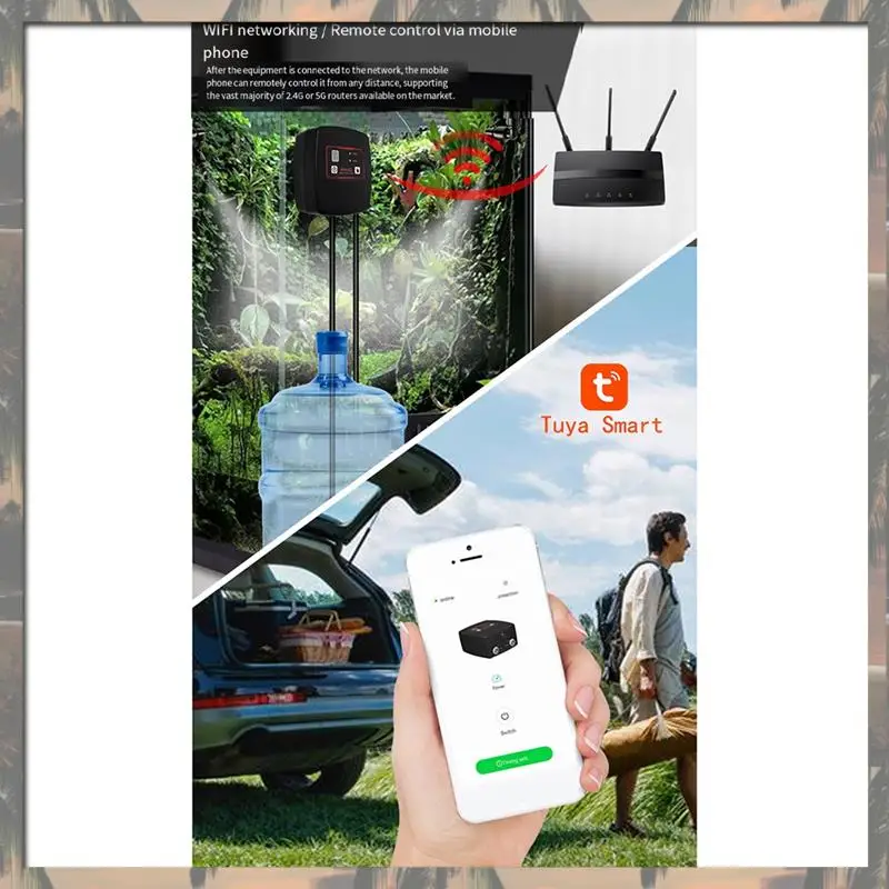 A70U New Tuya Wifi Plant Watering System Intelligent Spray Humidification System Humidification System With 4 Spary Heads EU Plu