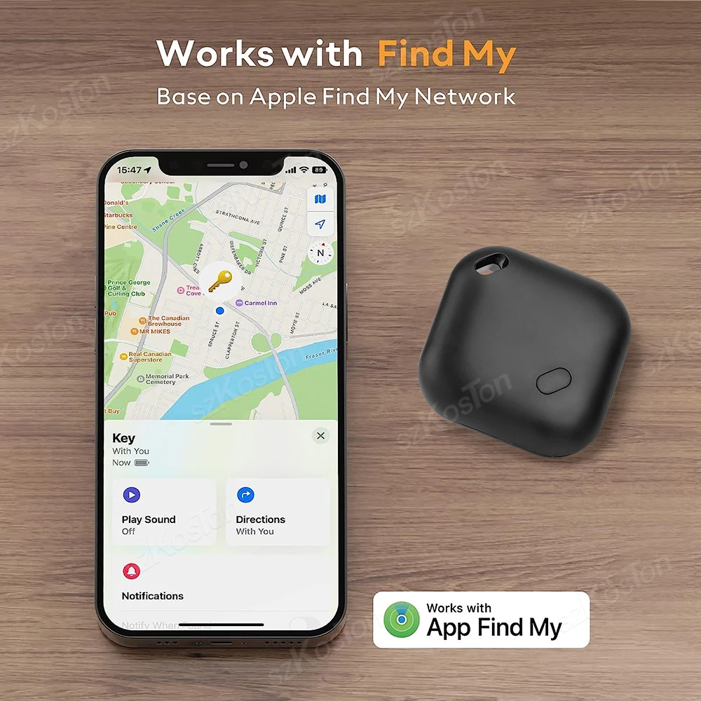 جهاز تتبع صغير ذكي يعمل بالبلوتوث لجهاز Apple Find My APP لـ AirTag Child Finder Pet Car GPS Lost Tracker يعمل مع نظام IOS
