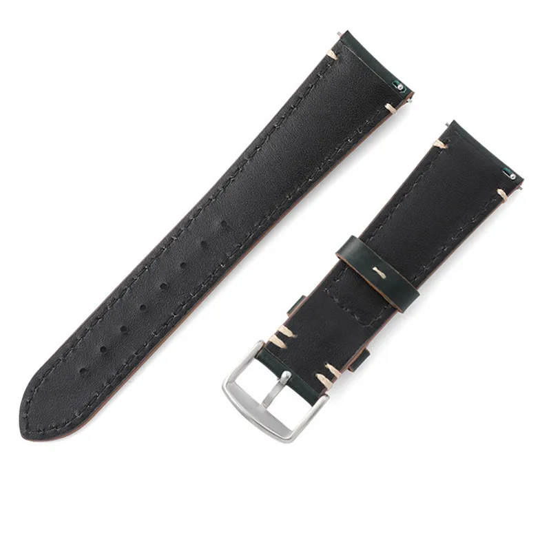 Cordovan Leather Strap For Longines HydroConquest Watch Replace Band Bright Oil 20mm 22mm 24mm Universal Watchband Quick Release