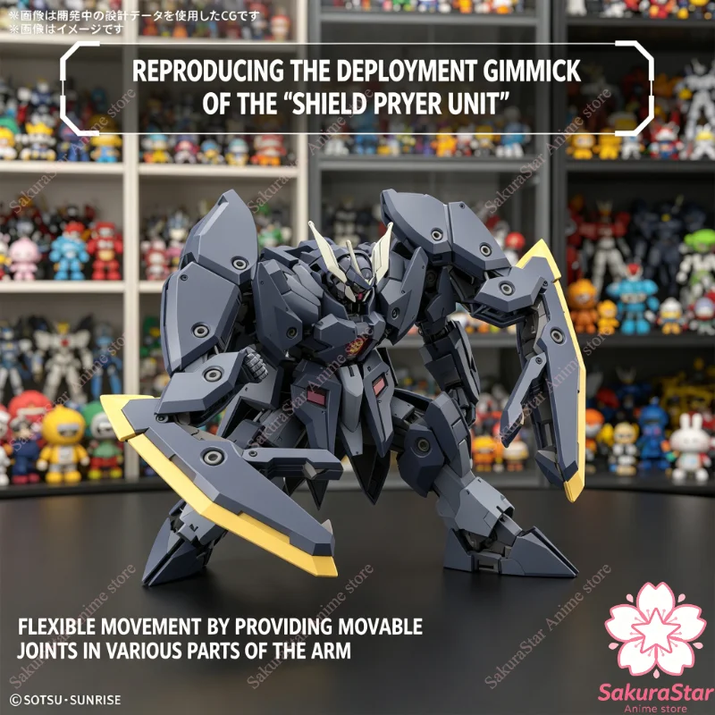 

【In Stock】Bandai Genuine HG IBO 1/144 Gundam Zagan Gunpla Model Kit Anime Collectible Action Figure Boys Christmas Toy Gift
