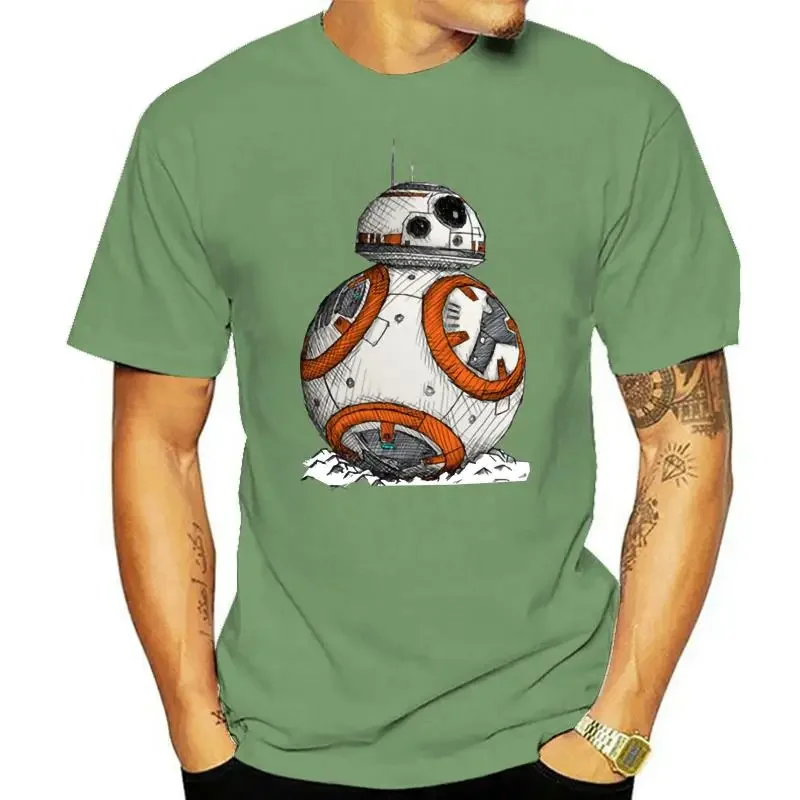 Camiseta BB-8 Bb8 para hombre y mujer, camisa 100% de algodón con cuello redondo y estampado personalizado, de gran tamaño, estilo harajuku