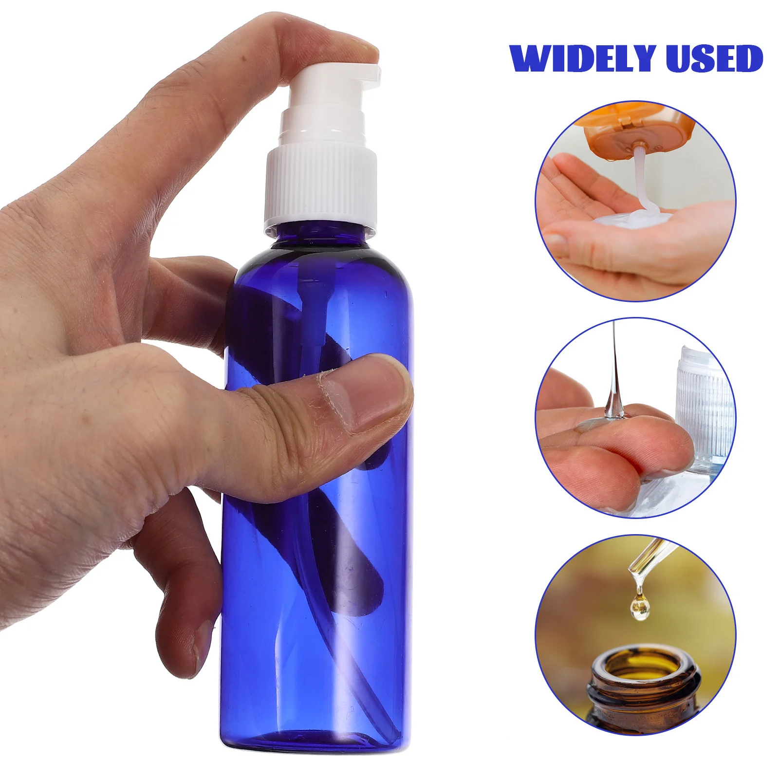6pcs Lotion Pump Travel Bottles Reusable Leakproof Portable Empty Containers For Shampoo Serum Cream Refillable