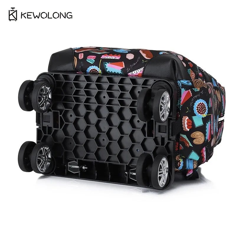 折りたたみ式トロリーバックパック オックスフォードモード トラベルバッグ 軽量機内持ち込み荷物 360度回転 °   ホイールと隠しストラップ