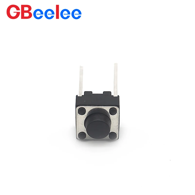 500PCS Beelee BL-QC-6X6 Tact Switch 6*6 Circular Tactile Tact Push Button Switch 2 Pin