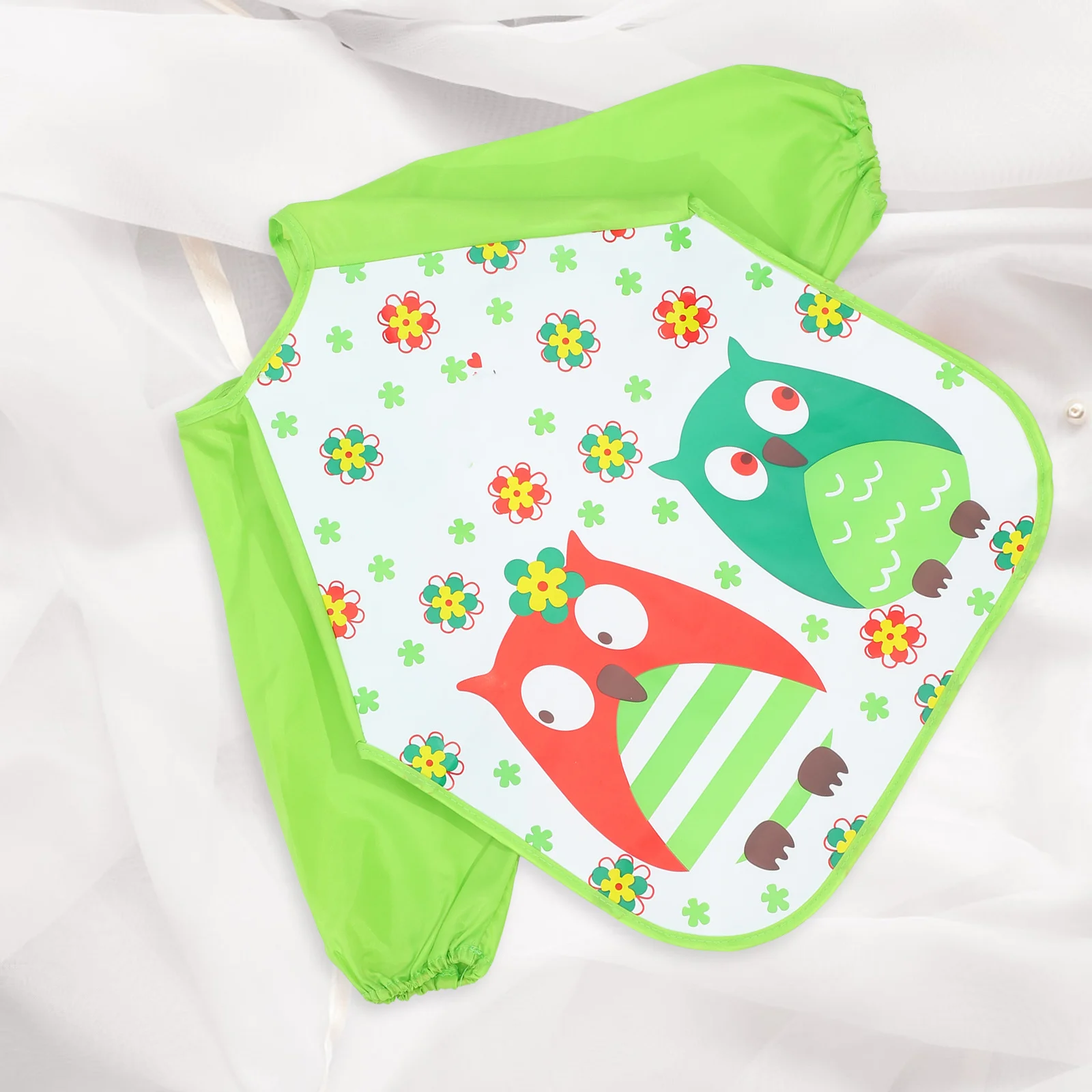 

Children Waterproof Painting Smock Pattern Practical Apron for Kids 1-3 Years Long Sleeved Art Protective Smock