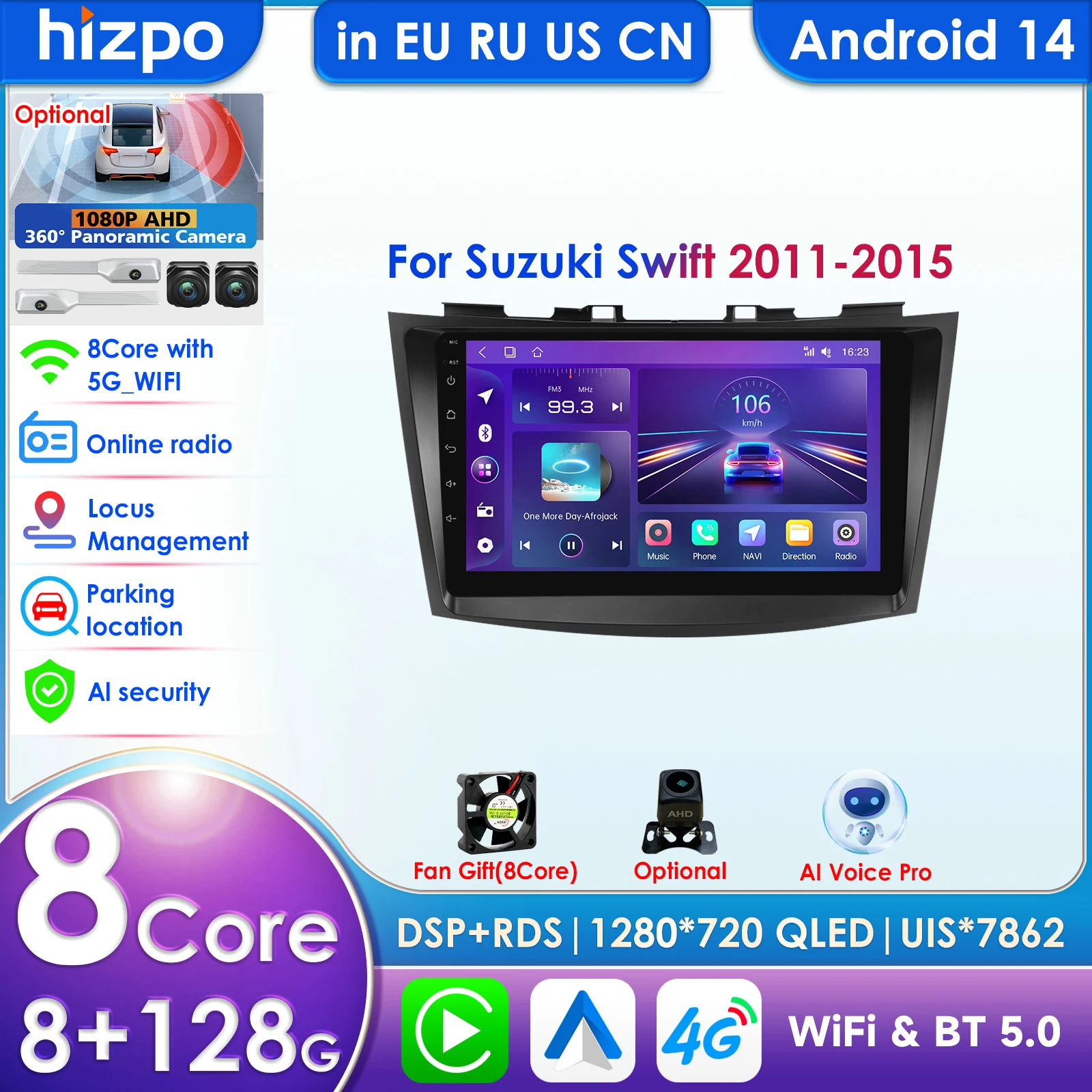 

Hizpo 8Core DSP Car Multimedia Player for Suzuki Swift 4 2011 - 2015 Navigation Carplay GPS Autoradio GPS Intelligent Systems