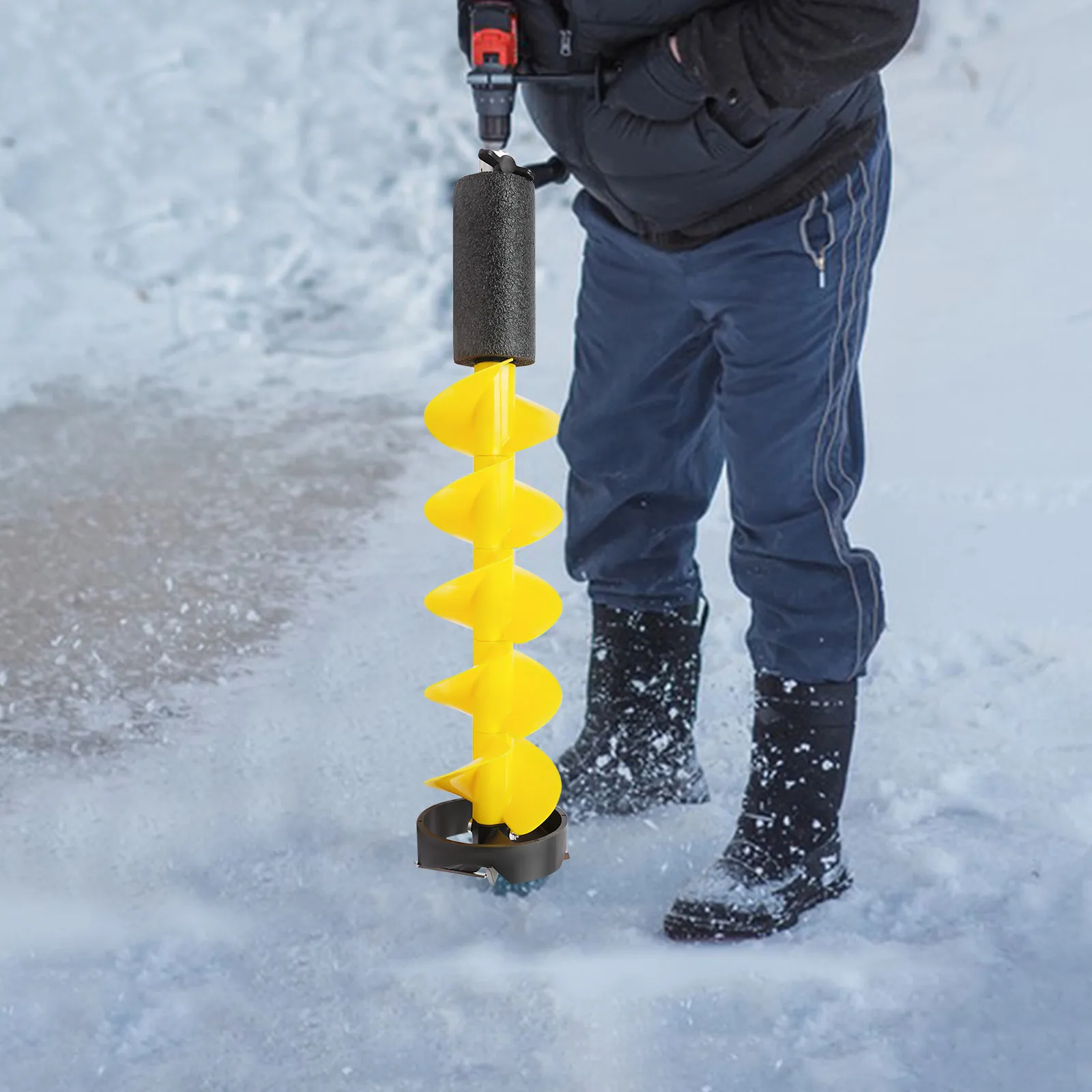 

Yellow Modern Ice Drill Auger, Nylon Ice Fishing Auger Replacement Part, Ice Fishing Auger for Ice Camping Activities