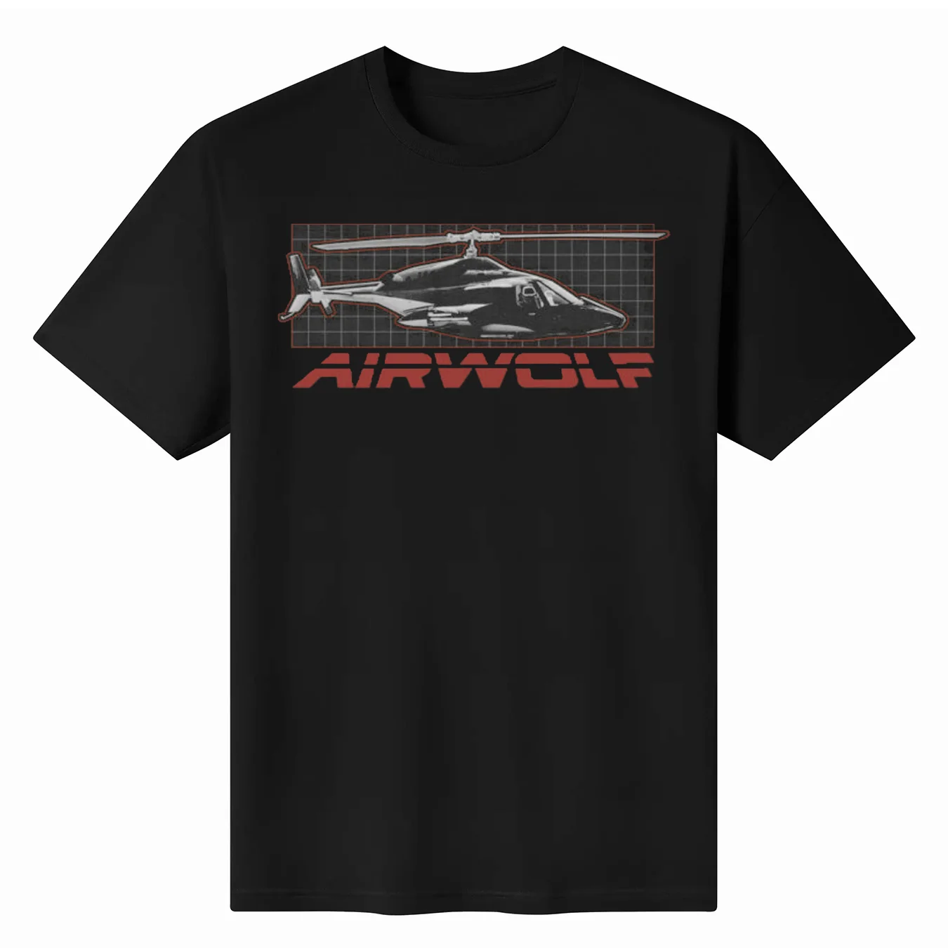 

Airwolf TV Series Air Wolf Helicopter On Grid Licensed Tee Shirt Adult Cool Casual Pride T Shirt Men Unisex Fashion