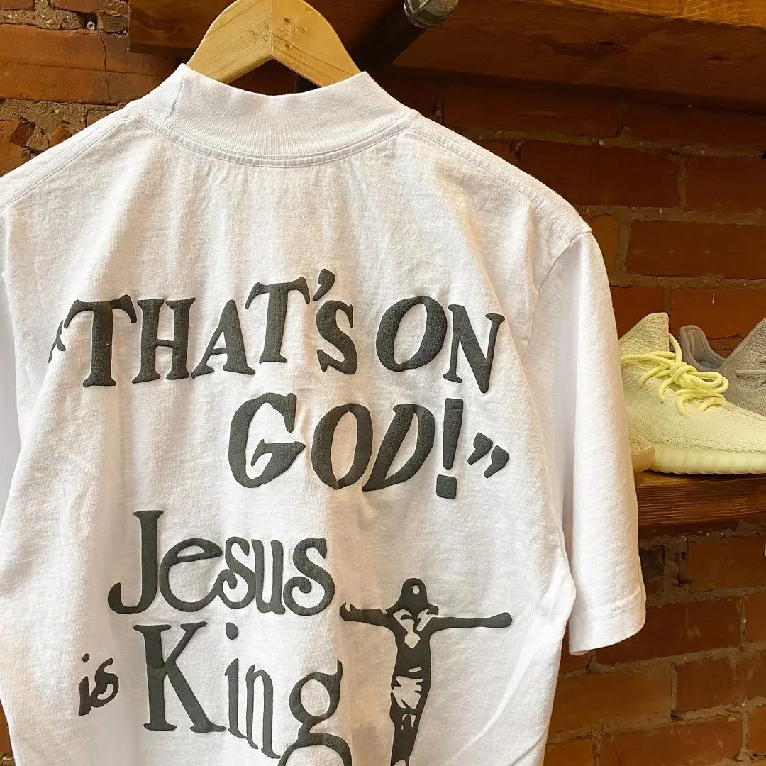 2022ss Music Album JESUS IS KING T Shirt Men Women 1:1 High Quality Foam Printing Kanye West Tee Tour Tops Ye Short Sleeve