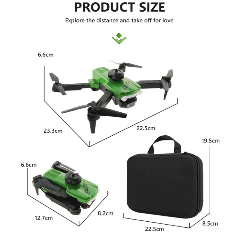 0677 2.4G Drone telecomandato 4K Fotocamera Luci a LED Quadcopter Evitamento ostacoli con custodia Giocattoli per bambini Giochi all'aperto Regali
