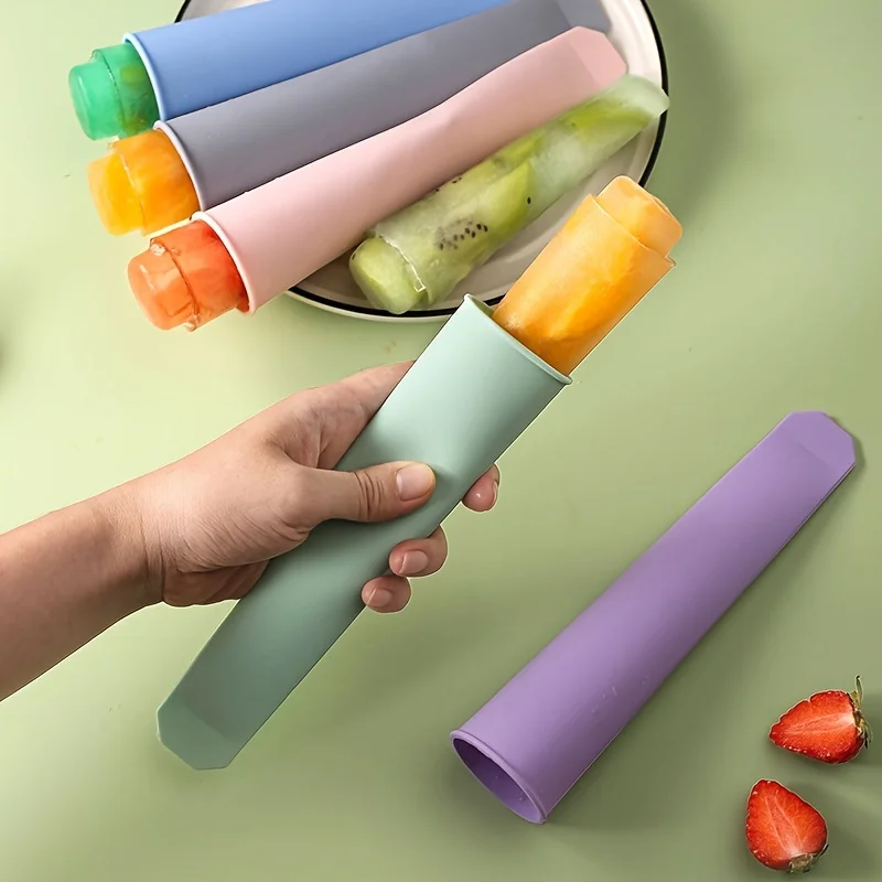 Picture 4: Popsicle Maker Silicone Reusable Summer Popsicle Maker Quick-freeze Self-sealing Popsicle Tubes Ice Cream Kitchen Tool