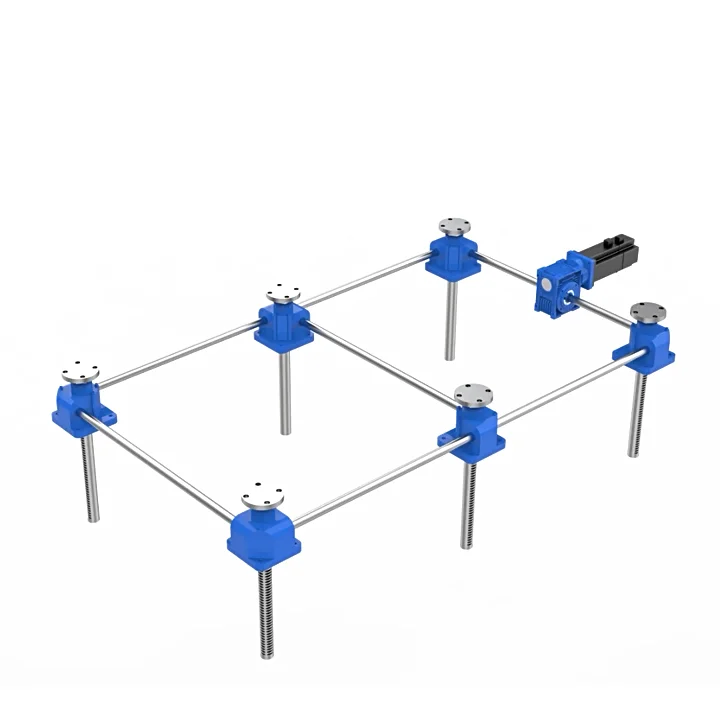 Hot Sale Stainless Steel SWL10T Ratio 6:1 12:1 Fast Speed Move 1500mm Worm Screw Jack Waterproof Screw Lifting System