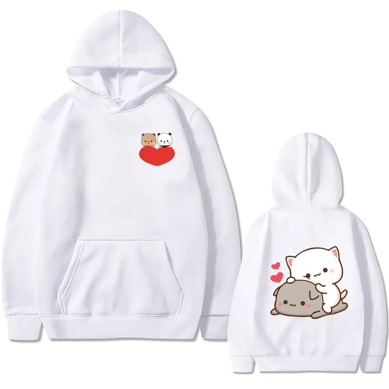 

Bubu And Dudu Drink Bubble Tea Print Women Hoodie Kawaii Female Sweatshirt Harajuku Loose Long Sleeve Clothes