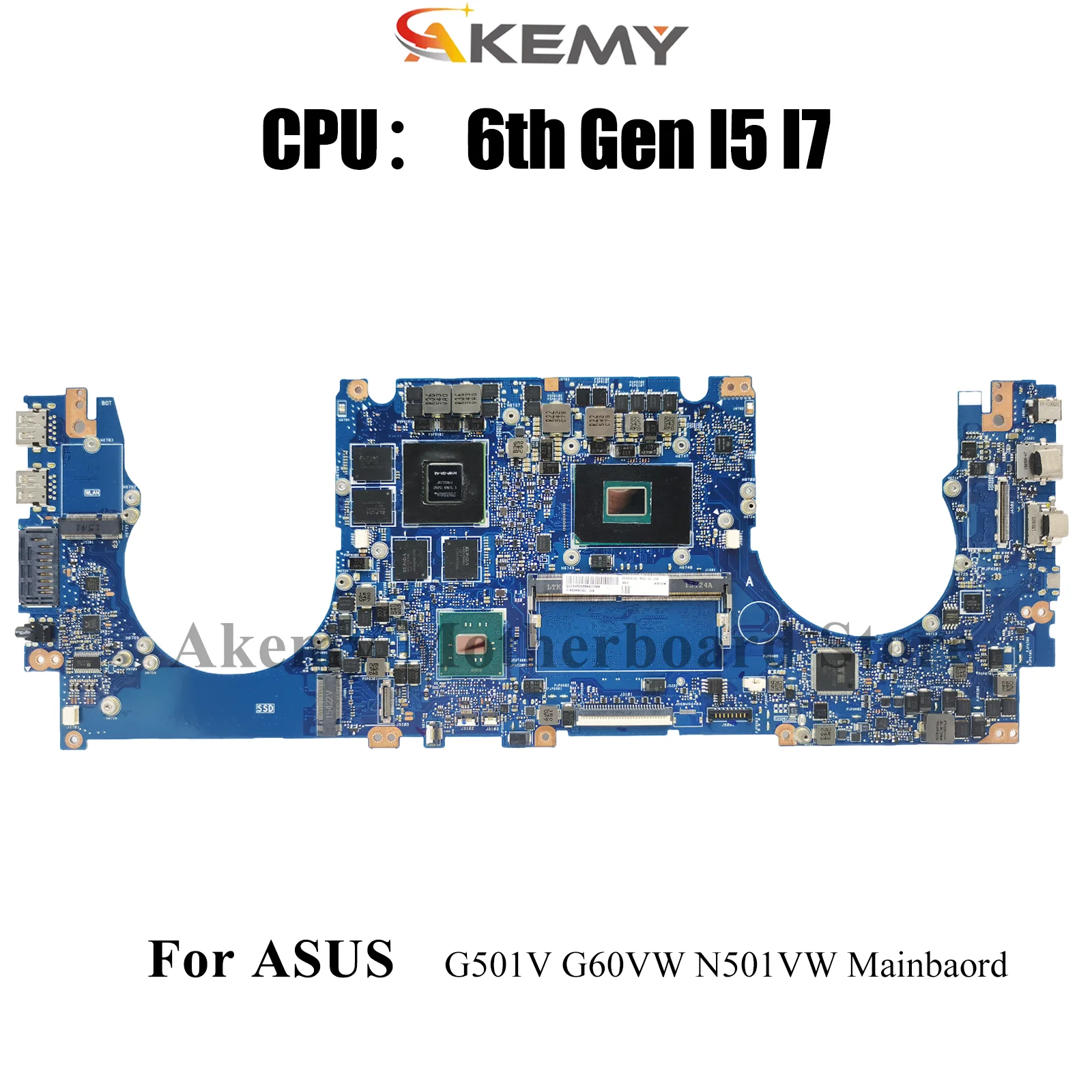 

N501VW Материнская плата для ноутбука ASUS ROG N501V G501V N501VW Материнская плата для ноутбука с процессором I5 I7 100% тестирование ОК быстрая доставка stk