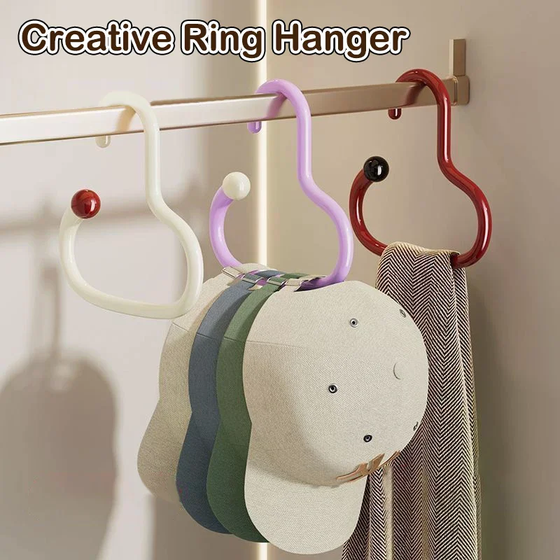 الدوبامين الإبداعية حلقة شماعات المضادة للانزلاق معلقة قبعة وشاح وشاح متعدد الوظائف تخزين المنزل قطعة أثرية #1