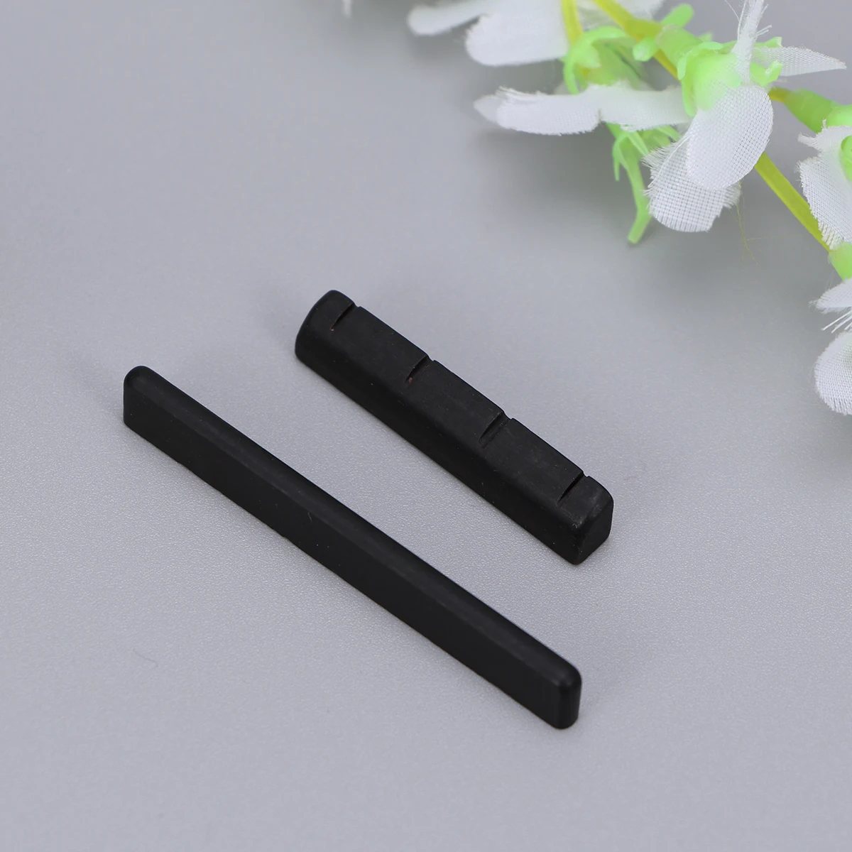

Ebony Saddle Small Four String Material Easy Cut Better Guitar Saddle And Nut Sound Durable Guitar Parts Accessories