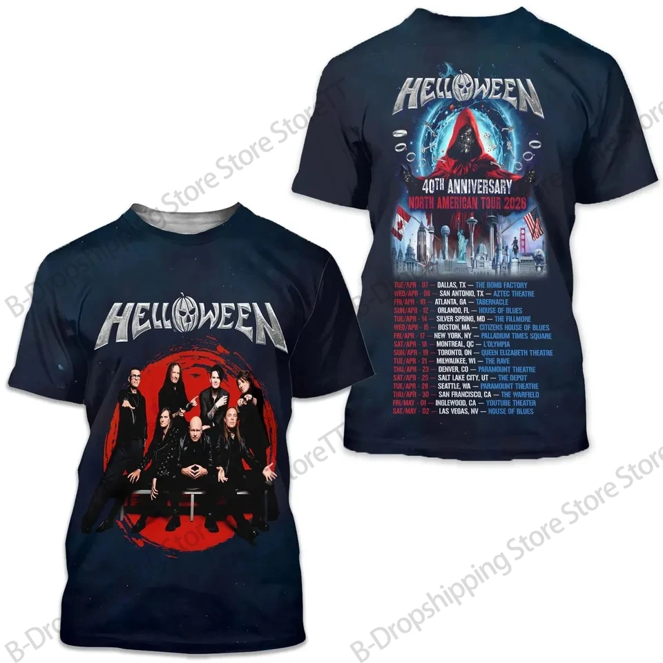 Hip Hop Rock Band Helloween 40 Year Anniversary Tour 2026 3D Print