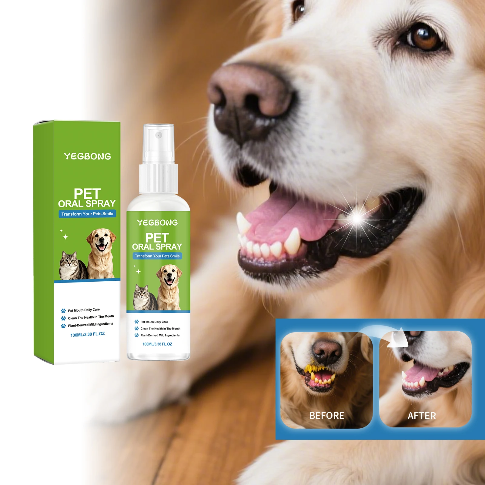 Pet Oral Spray Dental Dirt Remover Cat Dog Teeth Cleaning Breath Freshener Remove Plaque Bad Smell Mouth Harmless Healthy Care