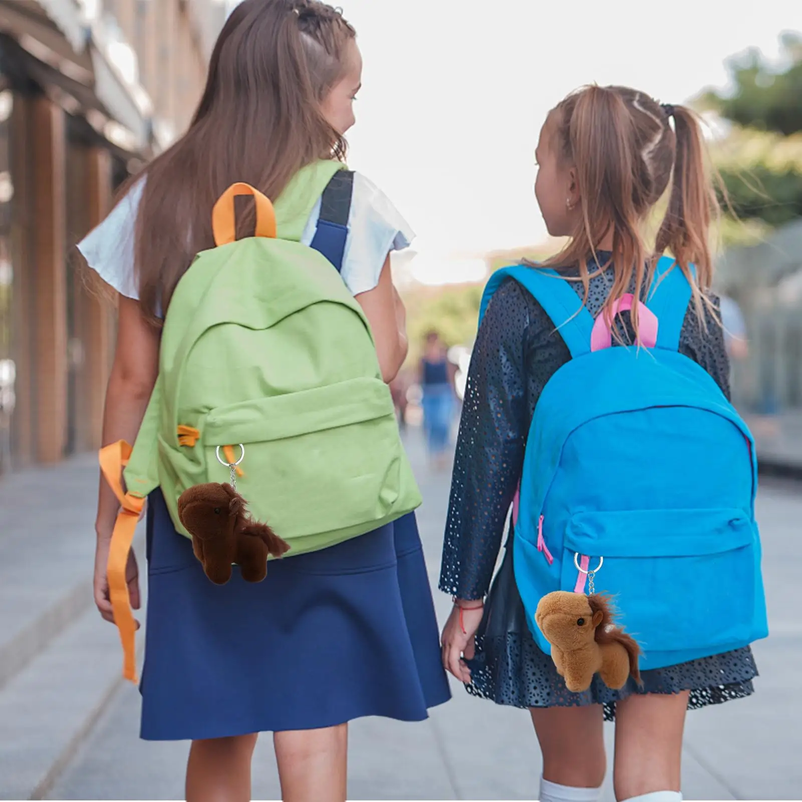 محشوة الحيوان الحصان حلقة رئيسية الكرتون الحيوان شنقا ديكور ظهره قلادة الخيول أفخم لطيف المهر الحمير دمية صغيرة