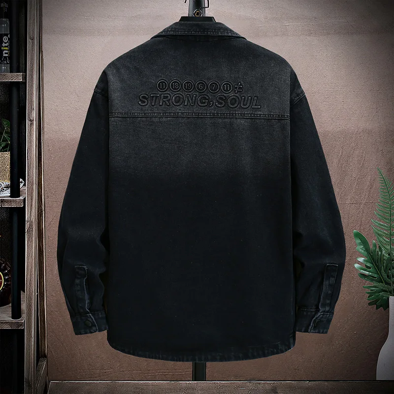 Casual Men's Washed Cotton Denim Shirts 2025 Spring Autumn Hip Hop Streetwear Slim Fit Jackets Cowboy Retro Jeans Youth Top Coat