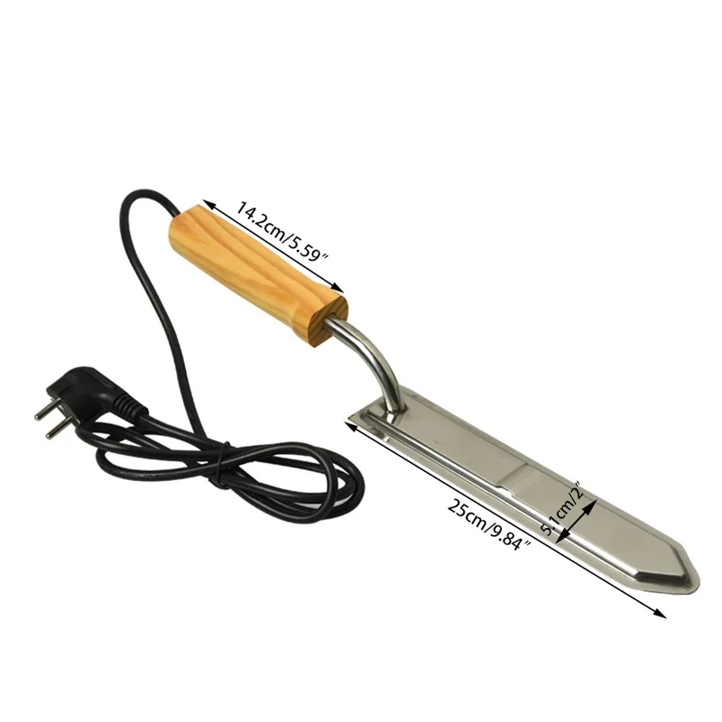 American Standard Electric Honey Knife Bee Beekeeping Equipment Cutting Heating Handle Wooden Tools Stainless Steel Scraper