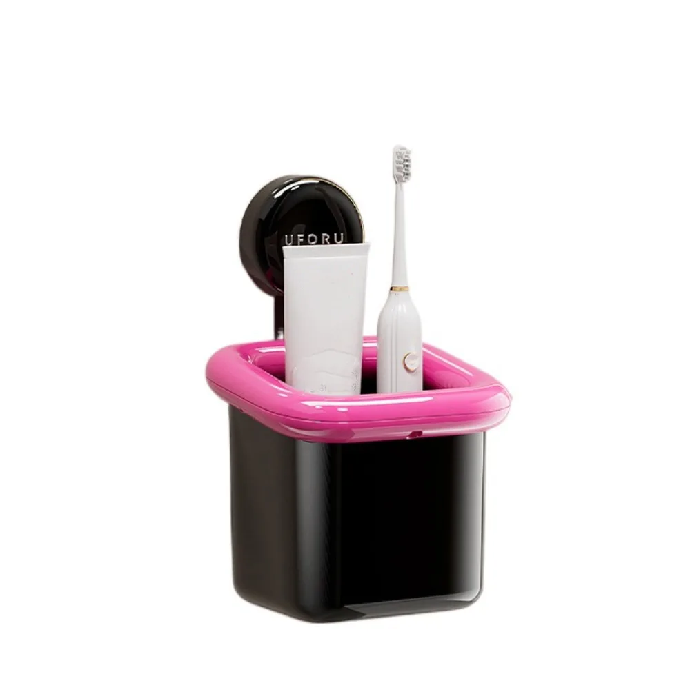 

Adjustable Plastic Toothbrush Storage Rack Wall Mounted No Drilling Storage Box Multi-Functional Durable Bathroom Shelf Toilet