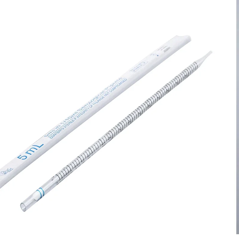 Serological Pipets Sterilized Plastic Scale Transfer Straw Serum Dropper 1/2/5/10/25/50/100mL Non-Pyrogenic Individually Package