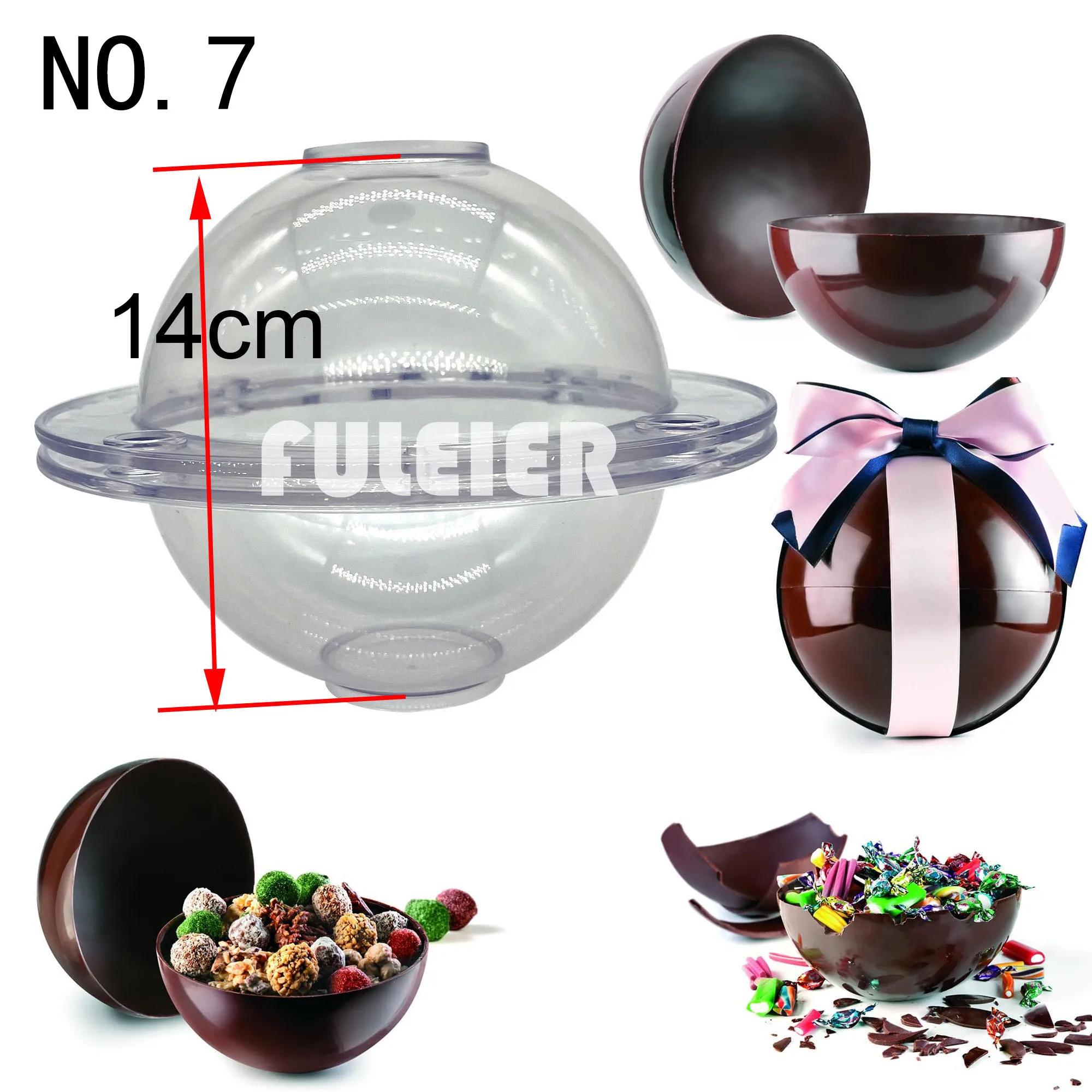 Christmas Polycarbonate Chocolate Mold Santa Claus, Snowman, Bell, Christmas Tree  Mousse Candy Chocolate Mould Baking Cake Tool