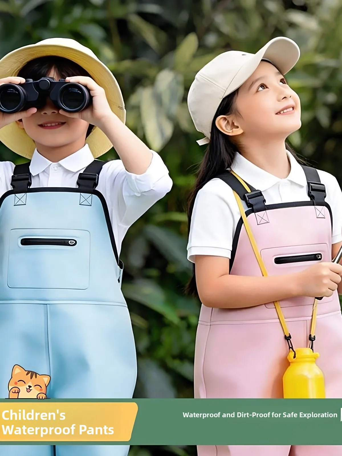 子供用防水オーバーオールレインパンツ釣り用ブーツアウトドアキャンプ旅行用品ユニセックス冬釣り用オーバーオールキッズ