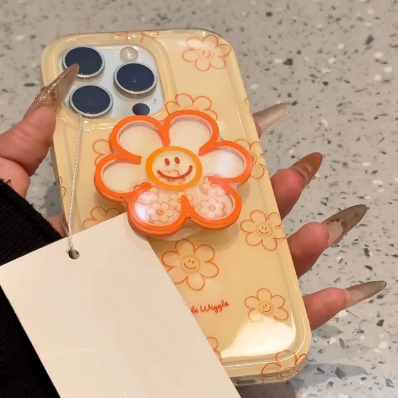 韓国のかわいい漫画フラワーグリップ Tok Griptok 電話ホルダースタンドサポート iPhone 15 サムスンユニバーサル Accessoriess ホルダー