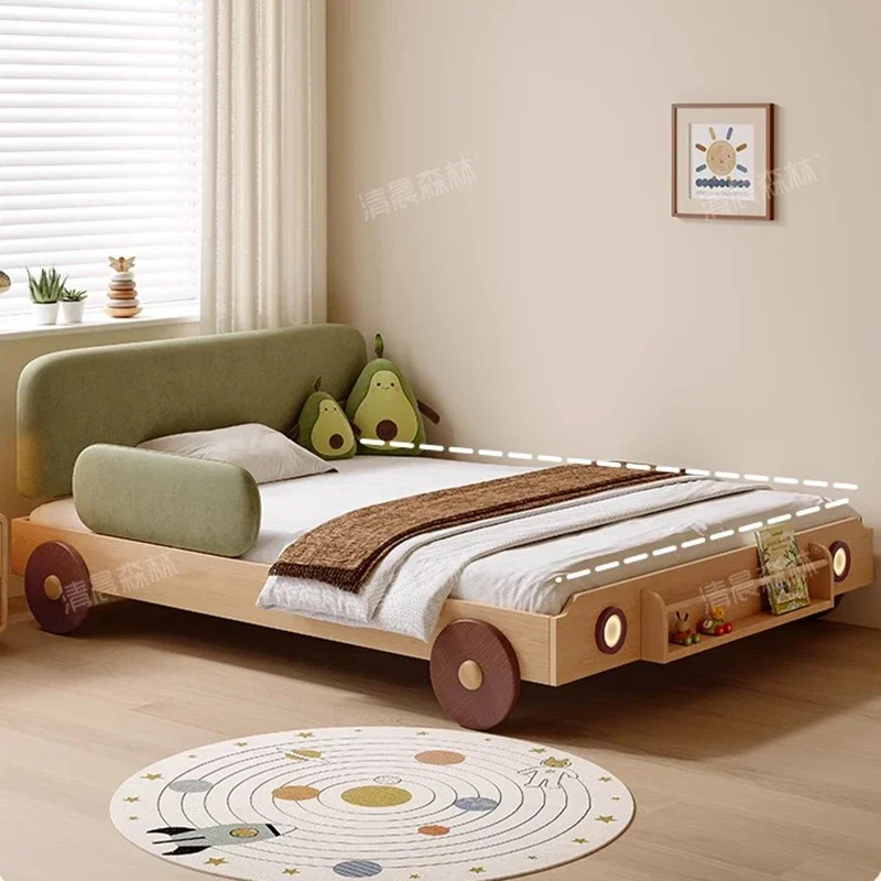 

Children Castle Massage Bed Bedroom Wooden Design Simple Sleeping Full Bed Safe Headboards Letto Matrimoniale Unique Furniture