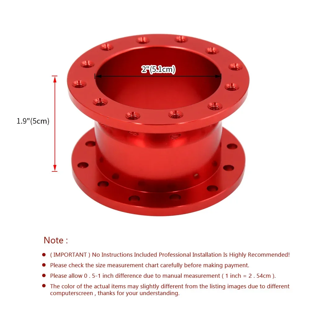 Universal 12 Hole 5CM Heightening Spacer Adapter Plate Aluminum Steering Wheel Boss Kit Fixed Type Car Mod Auto Parts
