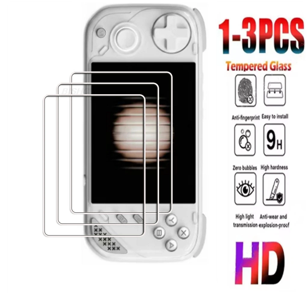 1-3PCS  9H HD Tempered Glass For MINILOONG POCKET 1 Handheld Game Console 4''  POCKET 1 Screen Protector Cover Film
