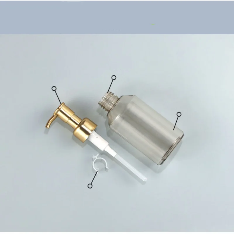 150 مللي زجاجة محلول بلاستيكية فارغة مضخة زيت مستديرة الكتف مستحضرات التجميل إعادة الملء حاوية التعبئة والتغليف زجاجات الشامبو #5